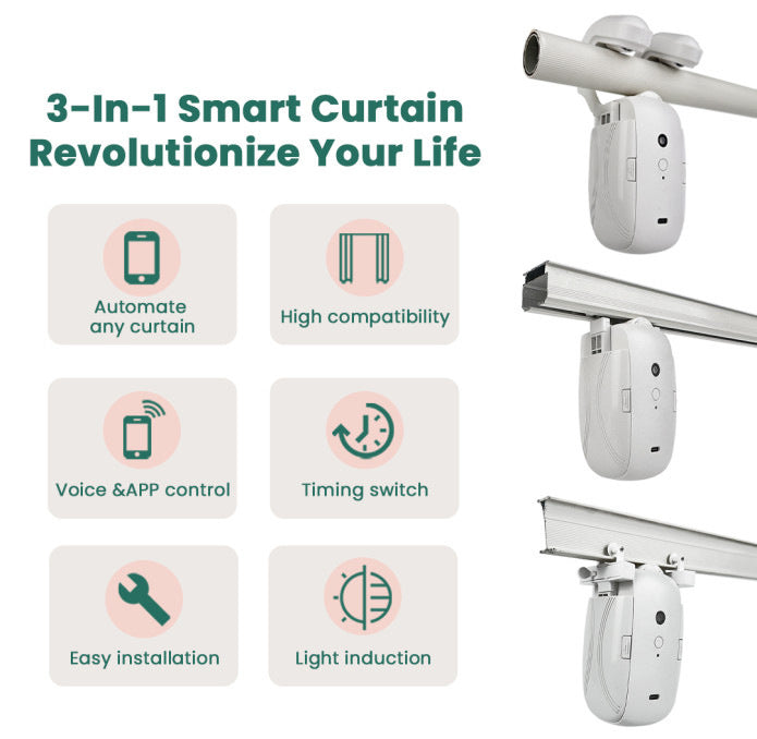 Electric Curtain Motor Smart Home Curtain Assistant Tuya Mobile Remote Control Automatic Smart Curtain Companion