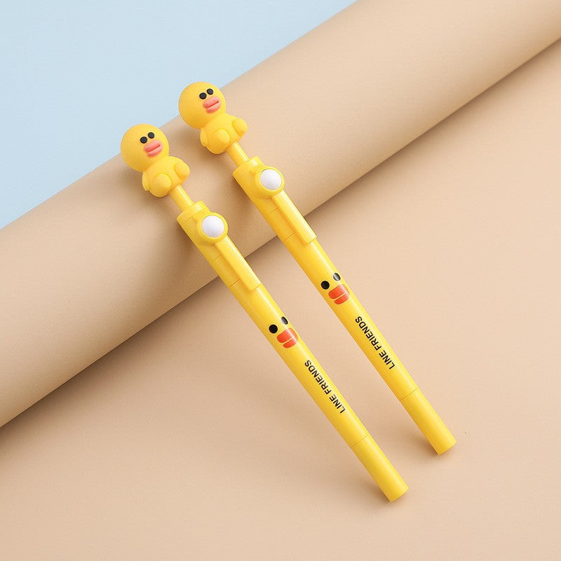 Factory Direct Sale Patrick SpongeBob SquarePants Rotating Pen Cute Gel Pen with Rotating Beads High-Value Student Stress Relief Pen
