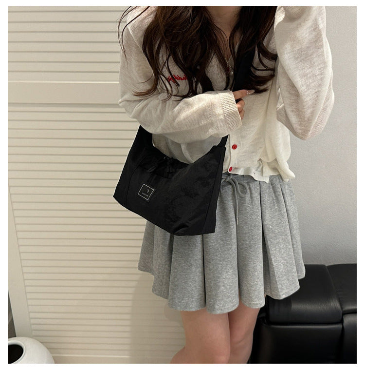 2025New Spring Large Capacity Single Shoulder Crossbody Retro Simple Ruiying Commuter Women's Bag Fashion Casual Tote Bag