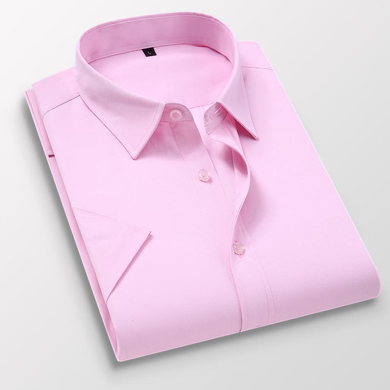 Men's Non-Iron Shirt Plus Size Breathable Business Casual Korean Style Slim Fit Shirt Professional Wear White Long Sleeve Shirt