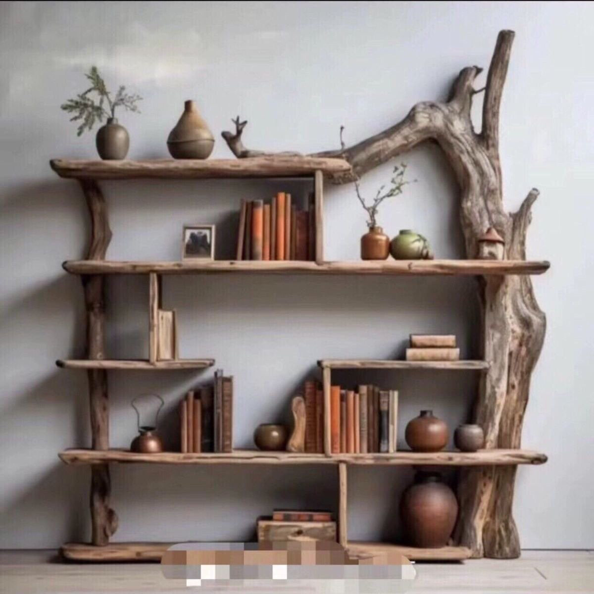 Wabi-Sabi Style Camphor Wood Solid Wood Display Cabinet Tea Storage Cabinet Natural Wood Multi-Functional Storage Rack