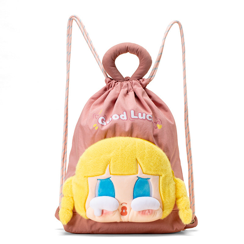 Mousse Rabbit Cartoon Backpack Drawstring Lightweight Plush Backpack Girly Heart Ugly Cute School Bag Cross-Border Foreign Trade Cloth Bag http://detail.1688.com/offer/964264265508.html