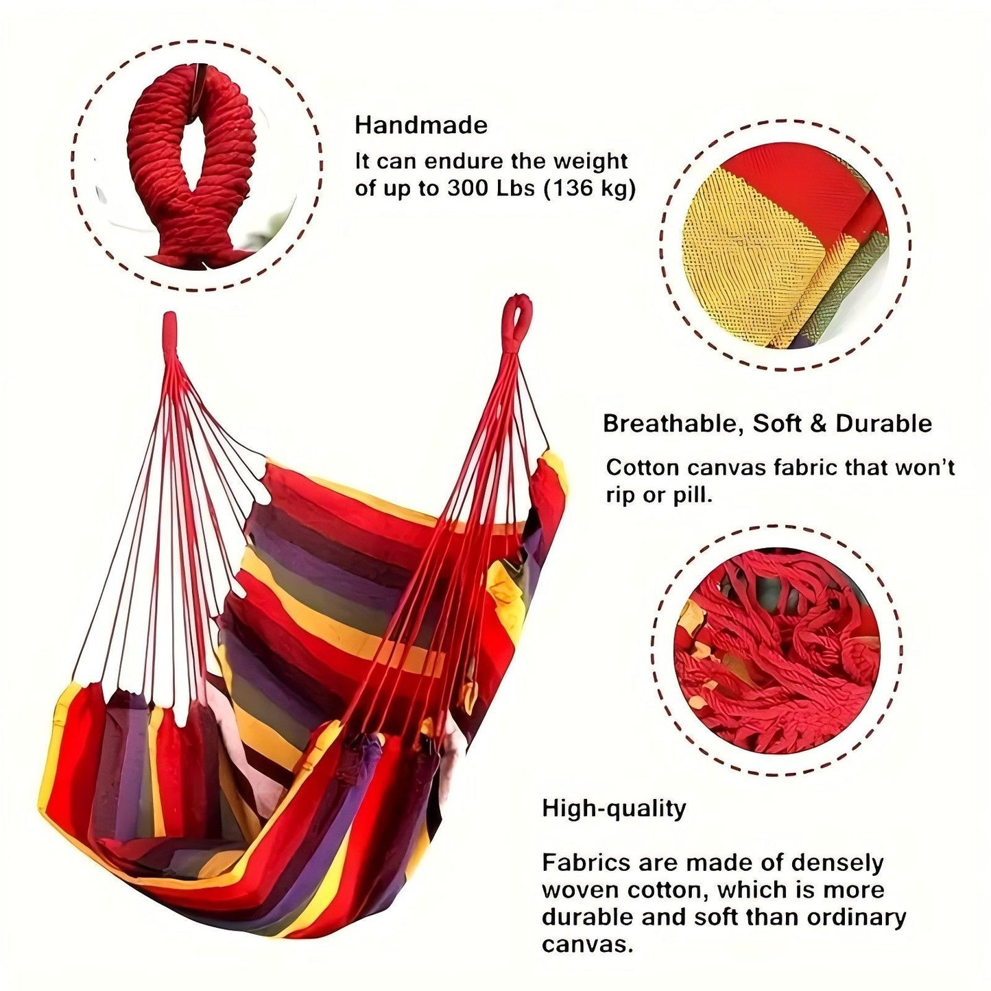 Thickened Hammock Swing Dormitory Hanging Chair Dormitory College Student Extended Seat Indoor Lazy Stool Rocking Chair