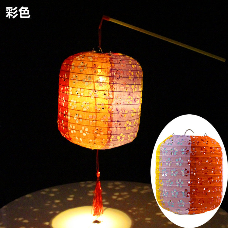 Children's Dance Lantern Festival Stall Handheld Glowing Winter Melon Hollow Paper Lantern Hanfu Photography Prop Ancient Style Lantern
