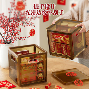 TikTok Kitchen No-Drill Plastic Bag Organizer Storage Rack Wall-mounted pull-out home underwear storage box