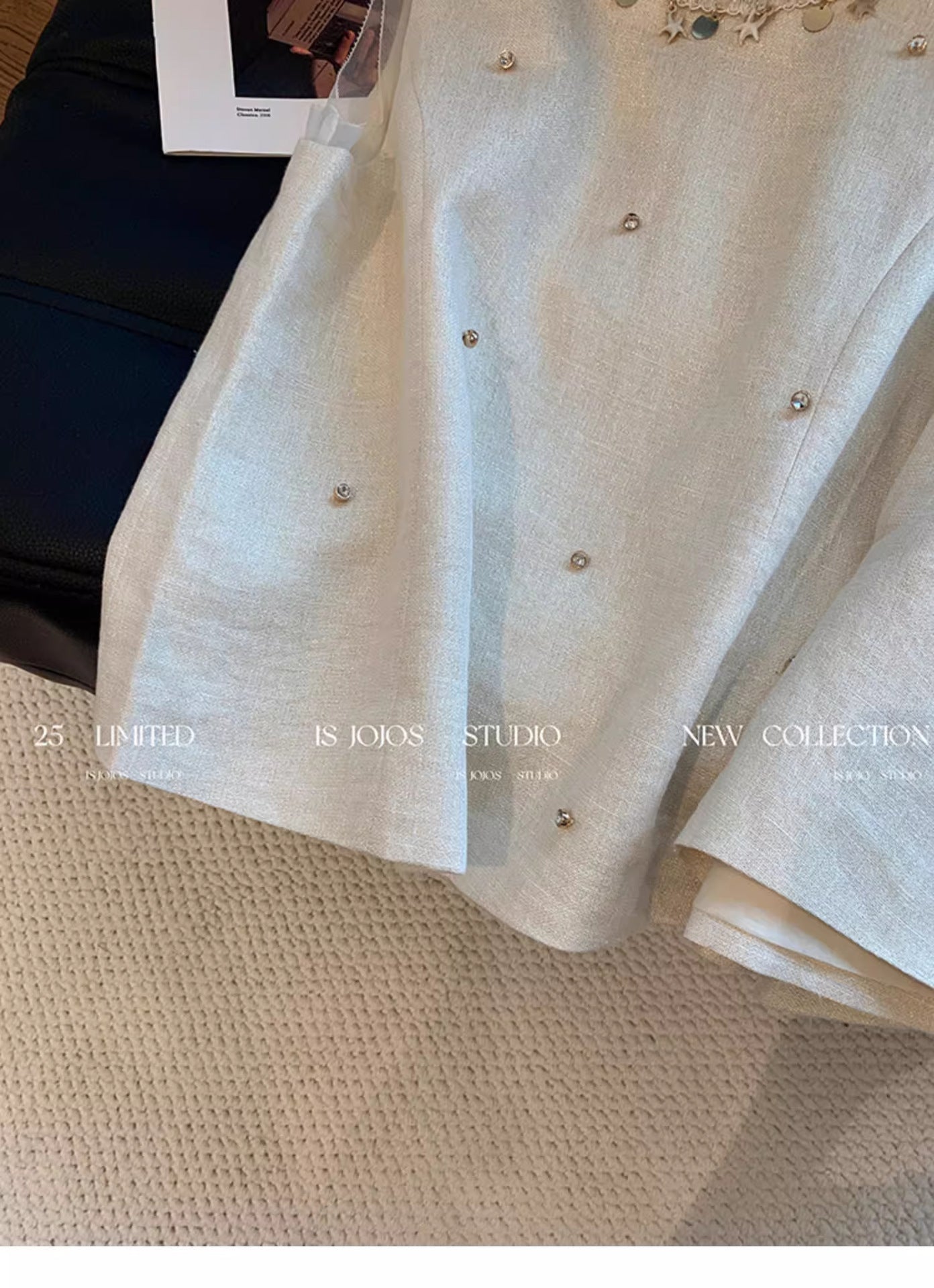 【Self-produced and self-sold, can accept orders】Shell Beaded Set for Women Summer Playful Youthful Versatile Shorts Two-Piece Set