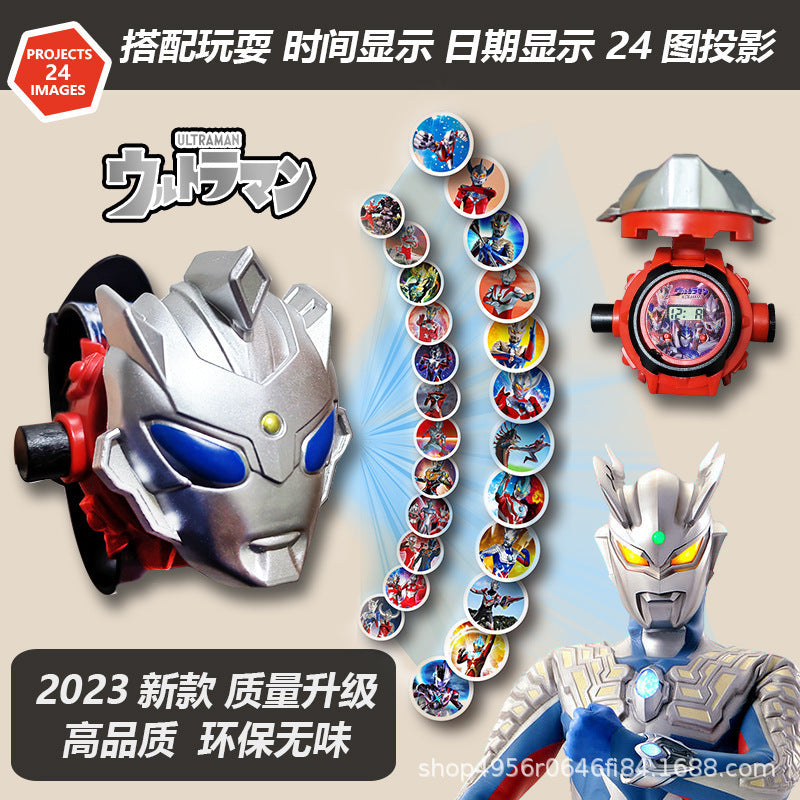 Ultraman Projection Watch Tiga Children's Edition Electronic Zero Tiga Glowing Boys Kindergarten Children's Day Toy
