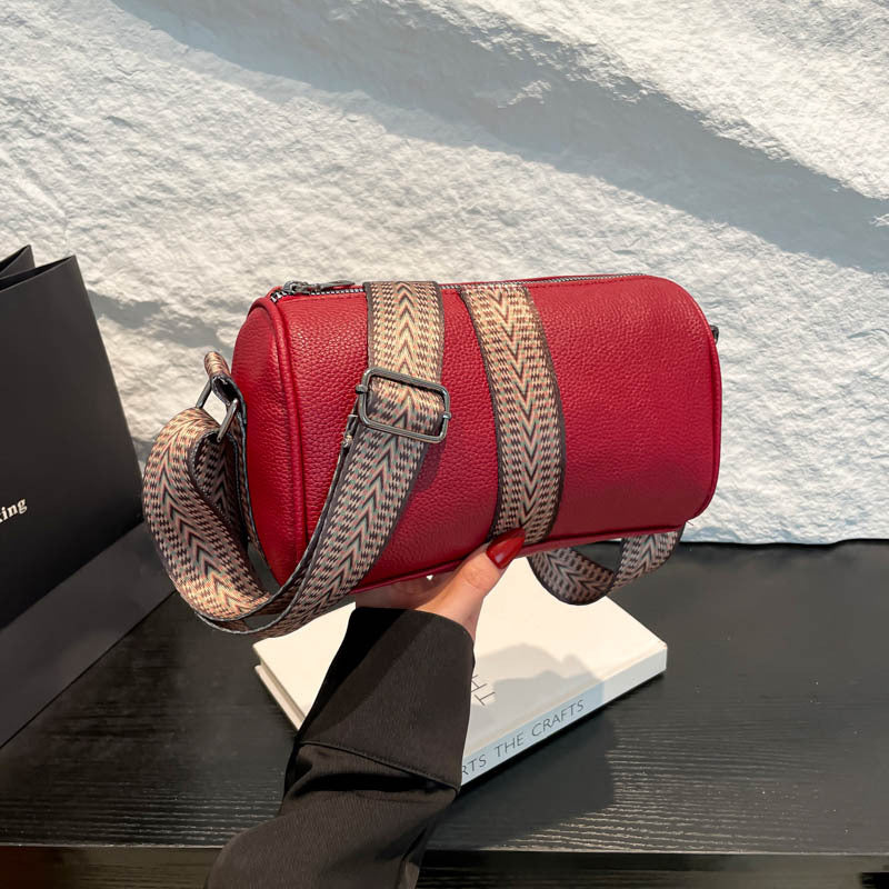 Genuine Leather Fashion Large Capacity Women's Bag2023New Top Layer Cowhide European and American Retro Casual Bag Trendy Single Shoulder Crossbody Bag