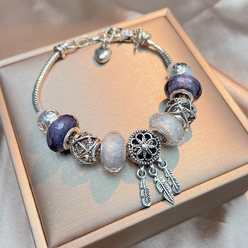 Korean Versatile Pearl Bracelet for Women ins Niche Style High-End Titanium Steel Bracelet Couple Bracelets Wholesale
