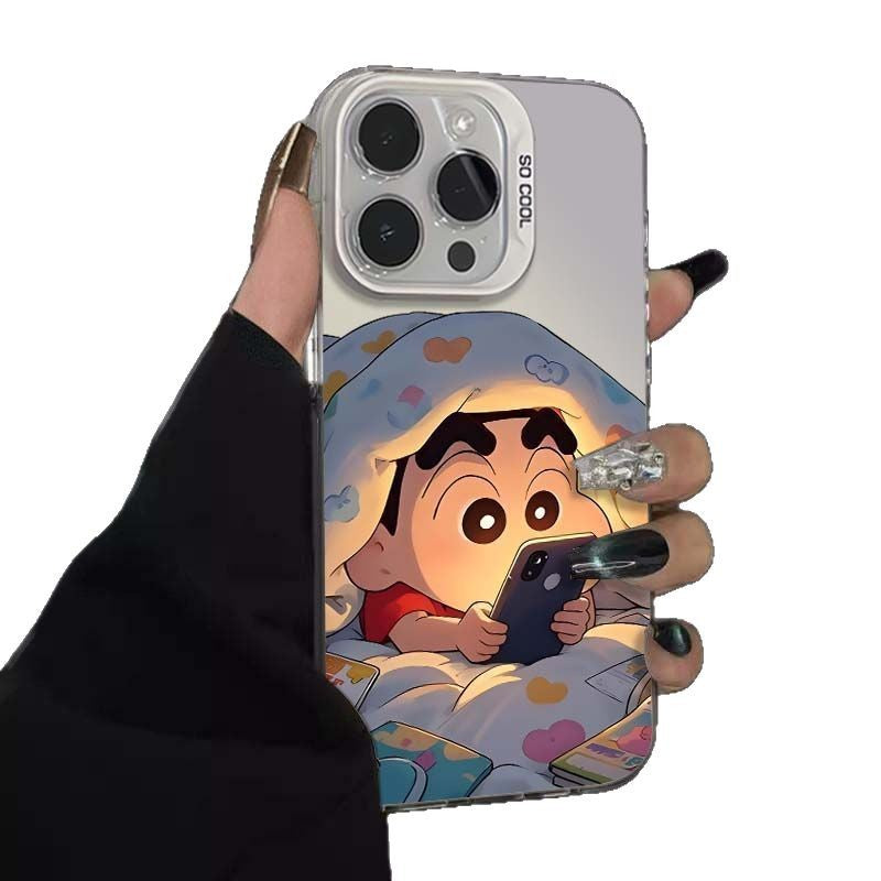 Hide Under the Covers Xiao Xin Apple16pro Phone case iPhone15Colorful Silver Apple13min Painted Anti-drop Case XSXR