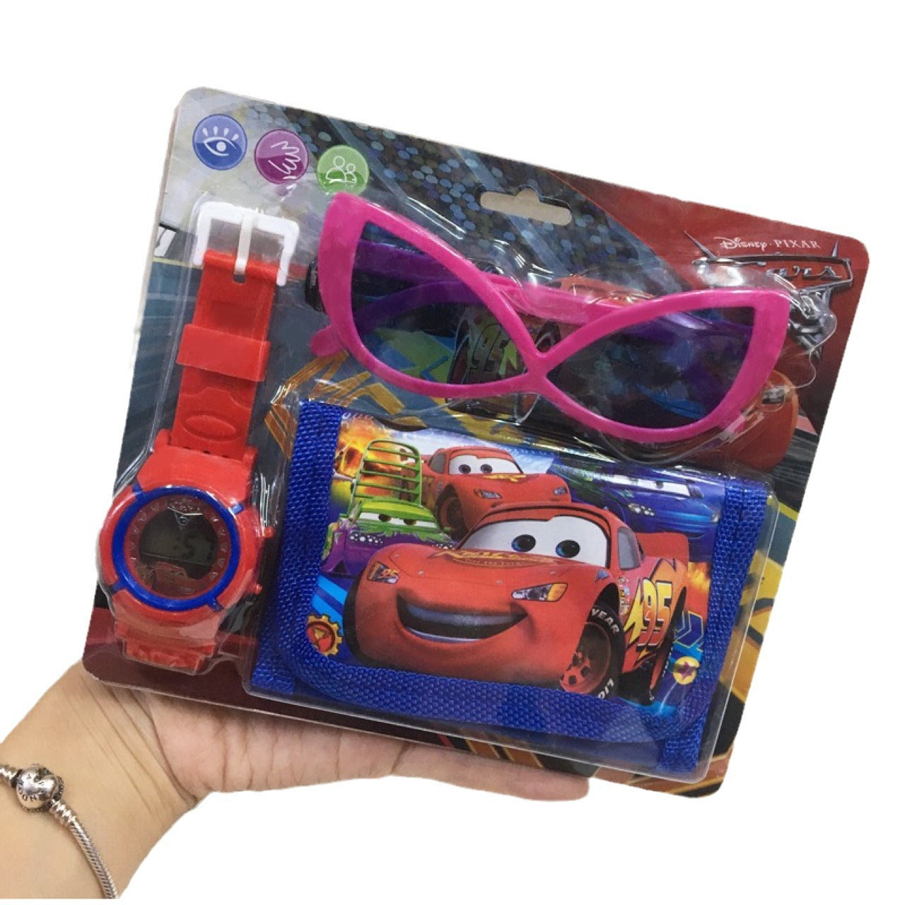 Cross-Border Children's Cartoon Electronic Watch Glasses Wallet Watch Set Kindergarten Kids Gift Prize Toy Watch