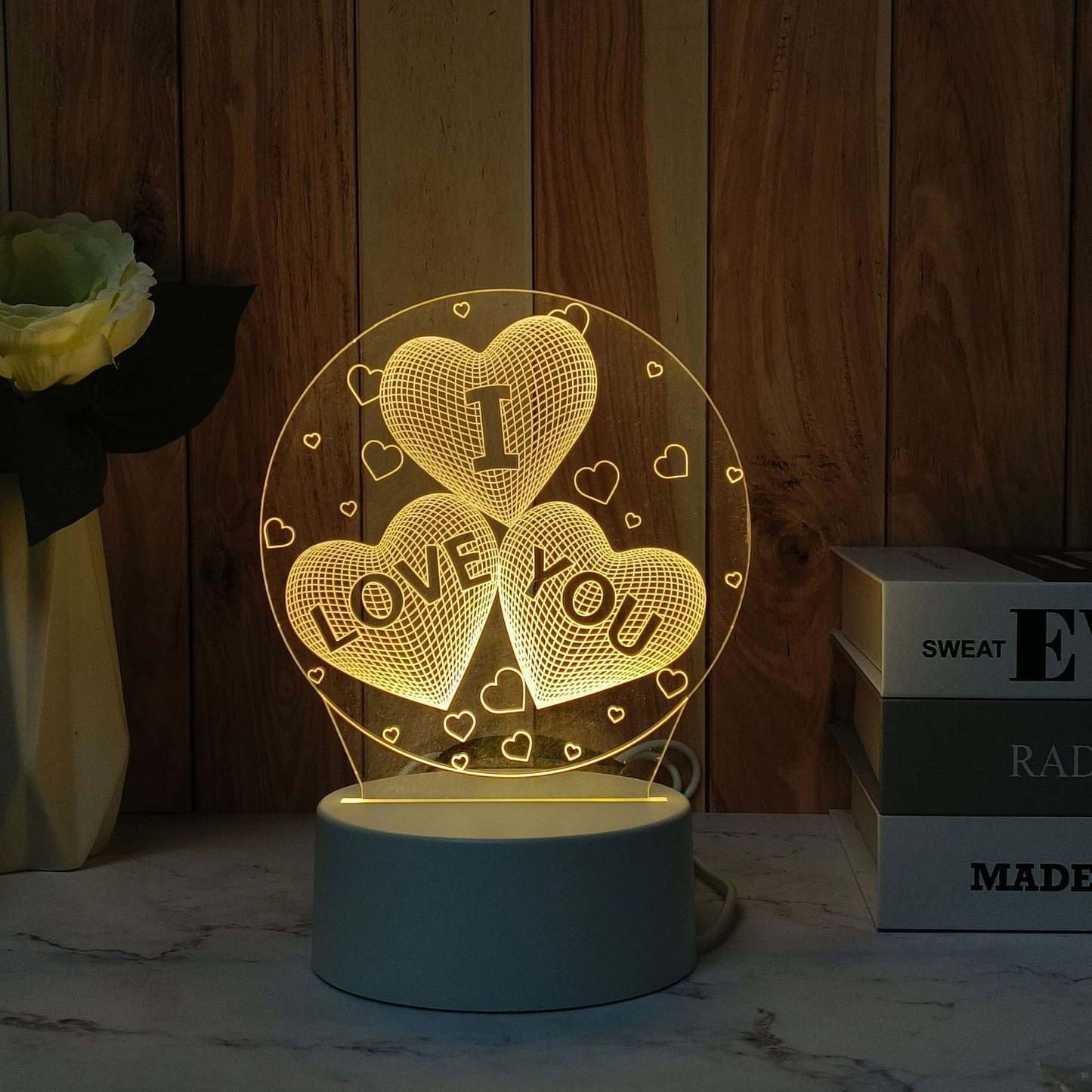 Cross-Border Creative3d Night Light Acrylic Board Internet Celebrity Hot-Selling Bedside Lamp Remote Control3d Nezha Night Light Ambient Light