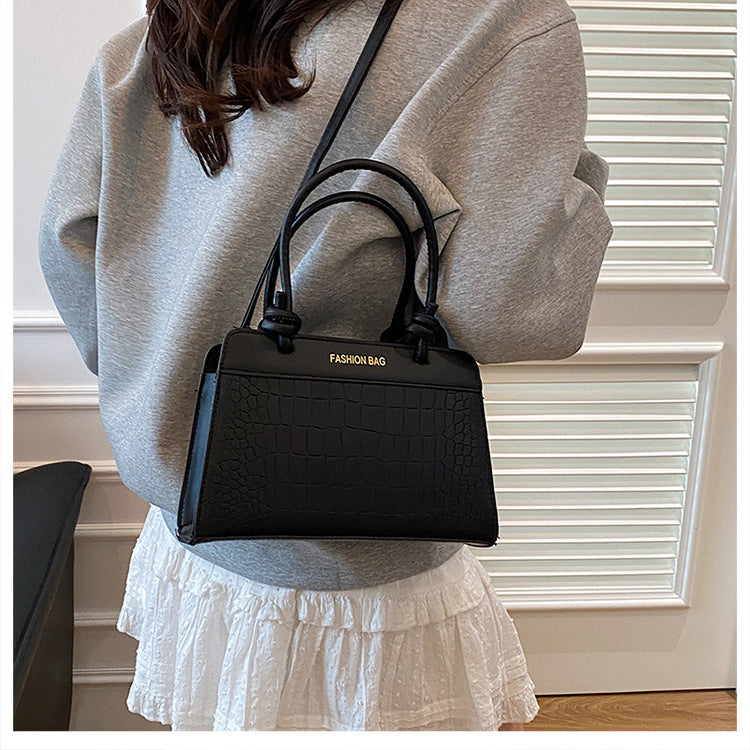 Large Capacity Patchwork Spring2025Casual New Korean Style Trendy Fashion European and American ins Single-shoulder Handheld Small Square Bag