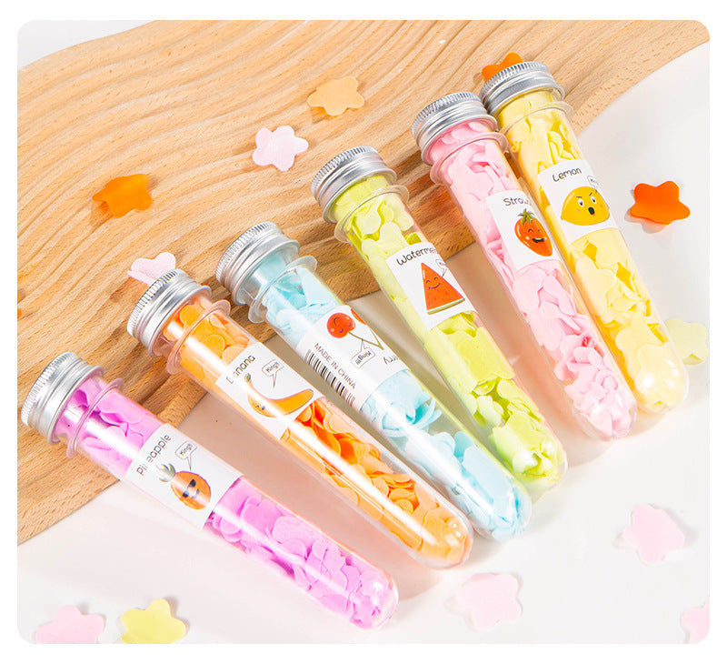 Outdoor Portable Hand Washing Travel Disposable Paper Soap Tablets Test Tube Soap Flower Soap Paper Bottle Flower Shape Soap Tablets