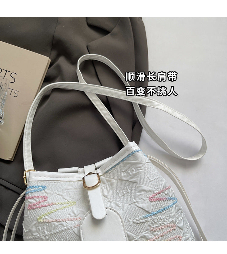 Drawstring Bucket Bag for Women New Style2025High-end Niche Super Popular Single Shoulder Bag Autumn Winter Versatile Crossbody Bag