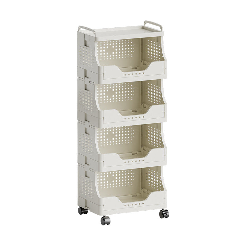 Thickened Floor-standing Small Cart Snack Storage Rack Multi-layer Organizer Living Room Bedroom Large Capacity Storage Organizer Mobile