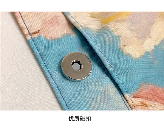 New2025Floral Oil Painting Niche Large Capacity Versatile Commuter Bucket High-end Bag Women's Shoulder Bag Hot Item