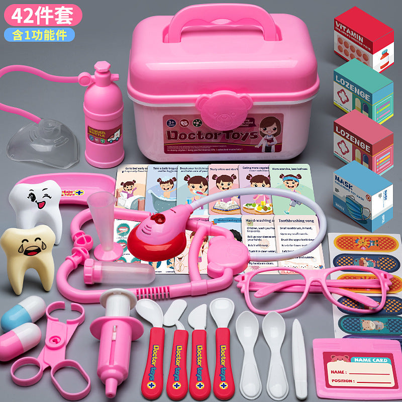 Children's Doctor Toy Set Tools Medical Kit Boys and Girls Pretend Play Nurse Injection Stethoscope Baby