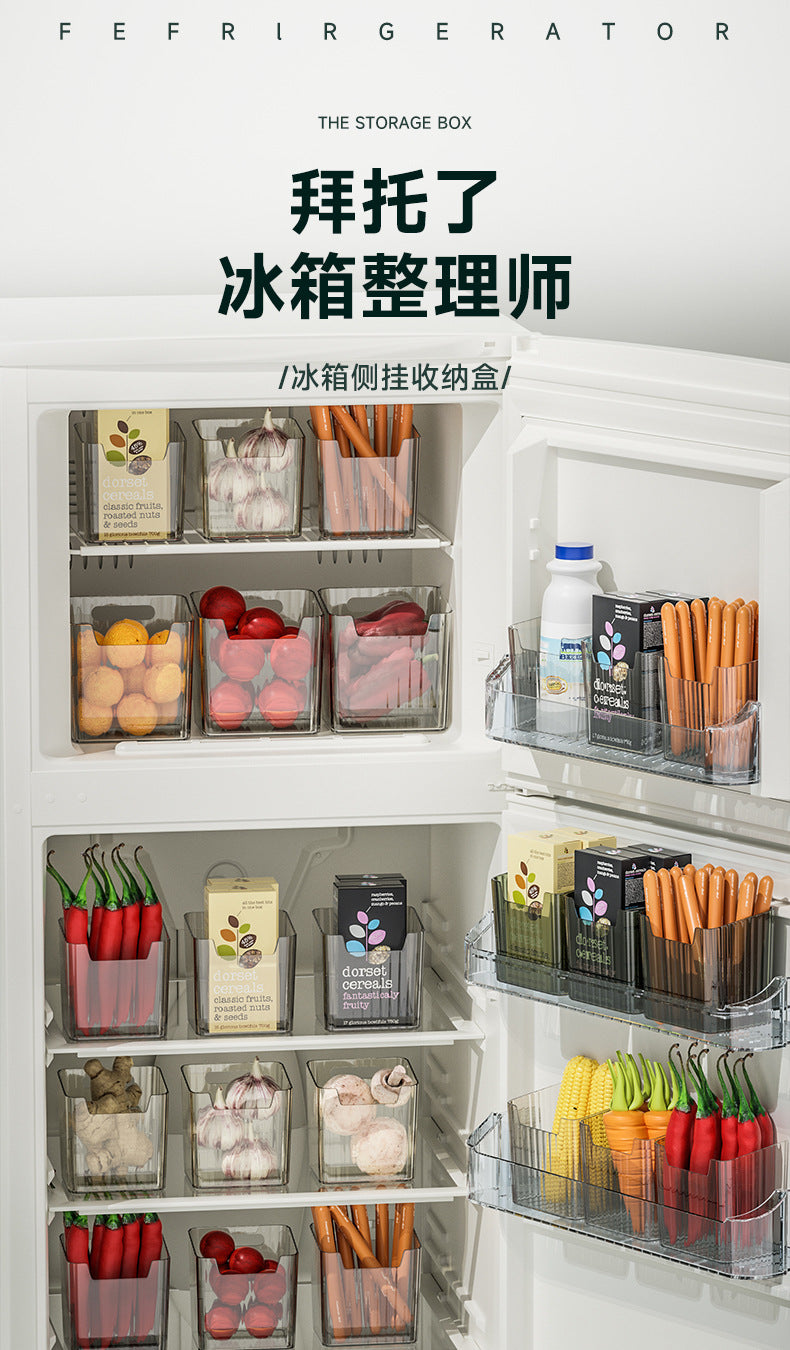 Refrigerator Side Door Storage Box Kitchen Storage Box Packing Organizer Box Food Grade Ginger Garlic Sundries Storage Storage Box