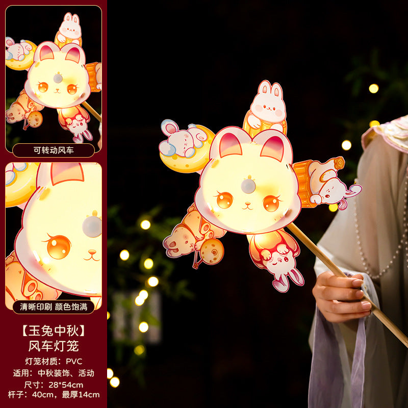 Mid-Autumn Festival Lantern2025New Rabbit Lantern Handmade diy Material Package Children's Portable Glowing Cartoon Palace Lantern