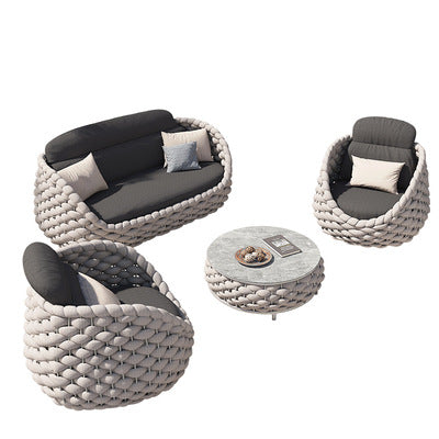 Nordic Courtyard Garden Rattan Sofa Designer Outdoor Open Balcony Leisure Furniture Sales Office Outdoor Rattan Chair