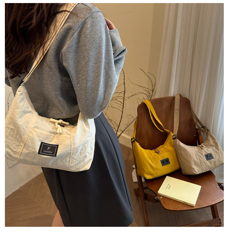 2025New Spring Large Capacity Single Shoulder Crossbody Retro Simple Ruiying Commuter Women's Bag Fashion Casual Tote Bag