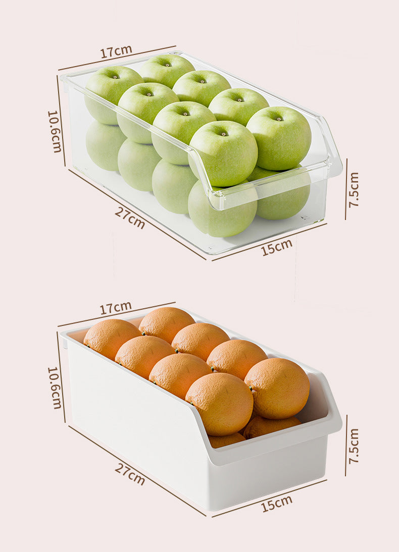 Refrigerator Storage Box Kitchen Plastic Transparent Egg Fruit Vegetable Organizer Drawer Storage Box Storage Box Fresh-keeping Box