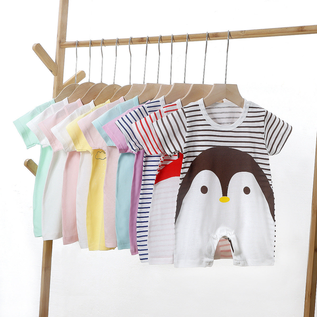 Spring and Summer New Baby Short Sleeve Romper Summer Spring Autumn Thin Newborn Romper a Newborn Short Sleeve Romper A Class