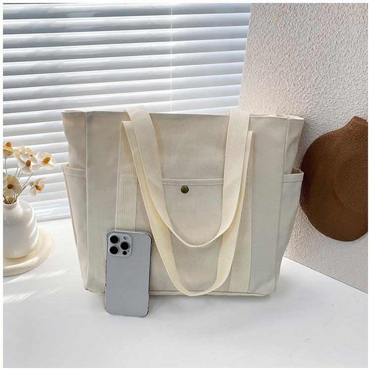 Large Capacity Tote Canvas Bag for Work and Going out Good-looking Commuter's All-Matching Art Student Book One Shoulder Bag Bag