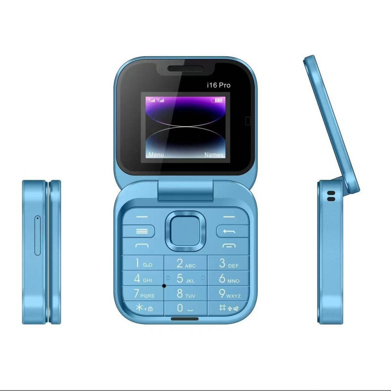 Mini Flip Phone Cross-Border i16 pro Flip Phone Dual SIM2G Button Mini Export Mobile Phone Wholesale