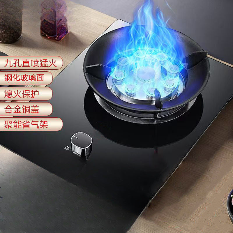 Gas Stove Single Burner High Heat Home Use Countertop Liquefied Gas Single Eye Single Burner Energy-saving Timer Gas Stove for Smooth Stir-frying