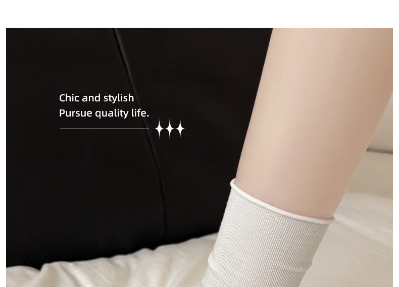 Socks Pure Cotton Women Summer Thin Style Pile Socks Solid Color Mid-Calf Socks Oxygen Cotton Confinement Socks Women Long Socks Zhuji Socks Industry