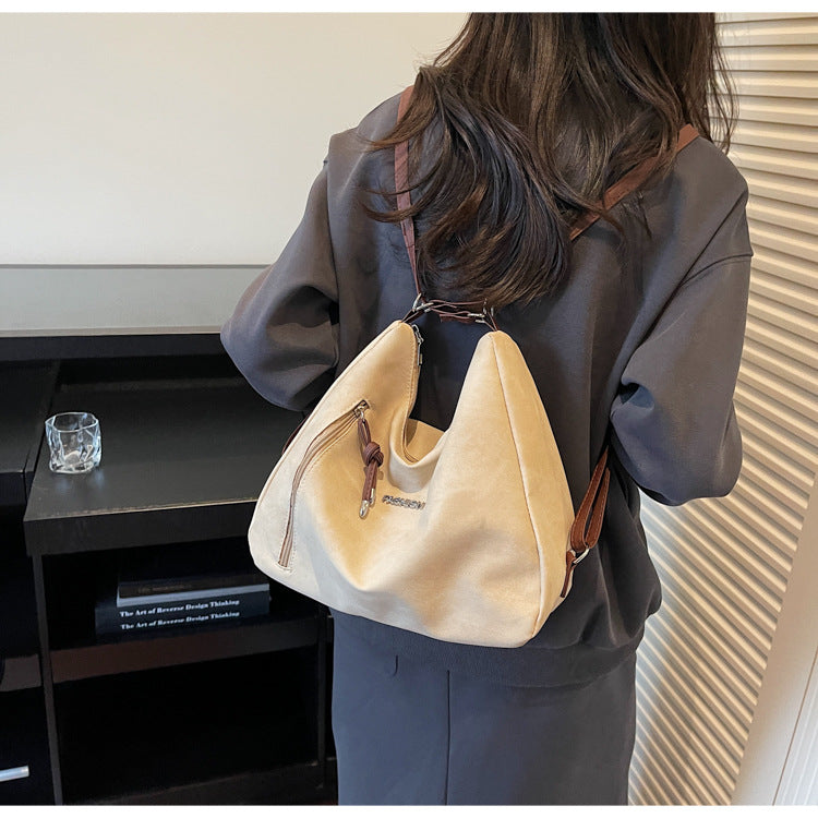Melard Women's Bag2025New Crossbody Bag Winter Versatile High-End Feel Shoulder Bag Large Capacity Tote Bag