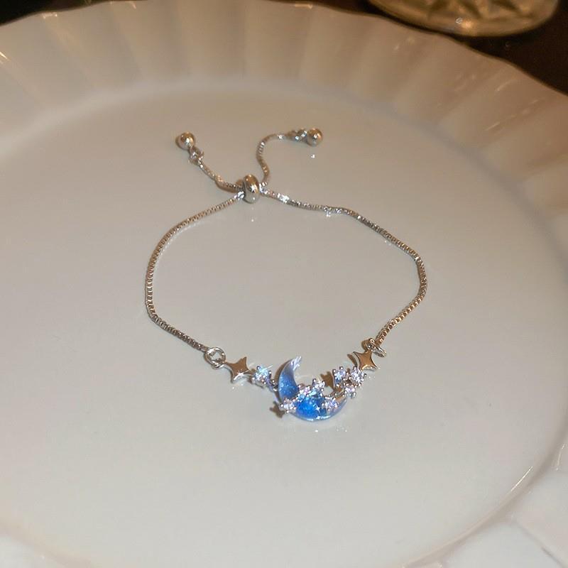 Xiaohongshu Same Style Hot-Selling Zircon Bracelet Light Luxury Niche Exquisite High-End Feel Adjustable Pull Jewelry for Women