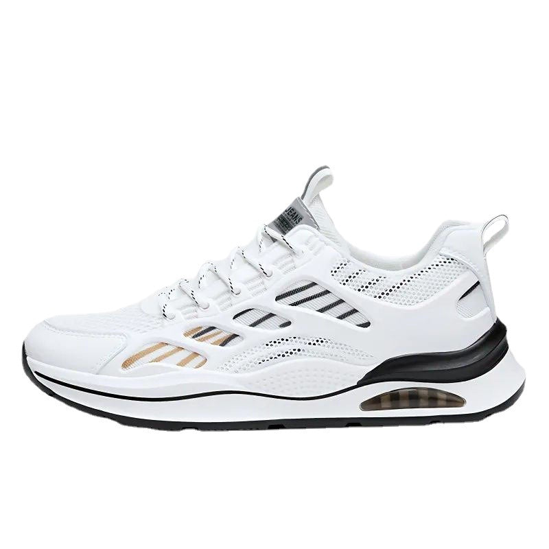 2024Spring Youth New Trend Men's Shoes Korean Style Breathable Versatile White Sneakers Running Student Casual Sports Shoes