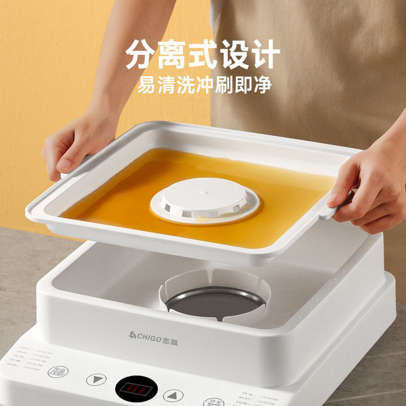 Zhigao Electric Steamer Multi-Function Home Use Steamer24L Large Capacity Visible Lid Three-Layer Gift Wholesale Electric Steamer