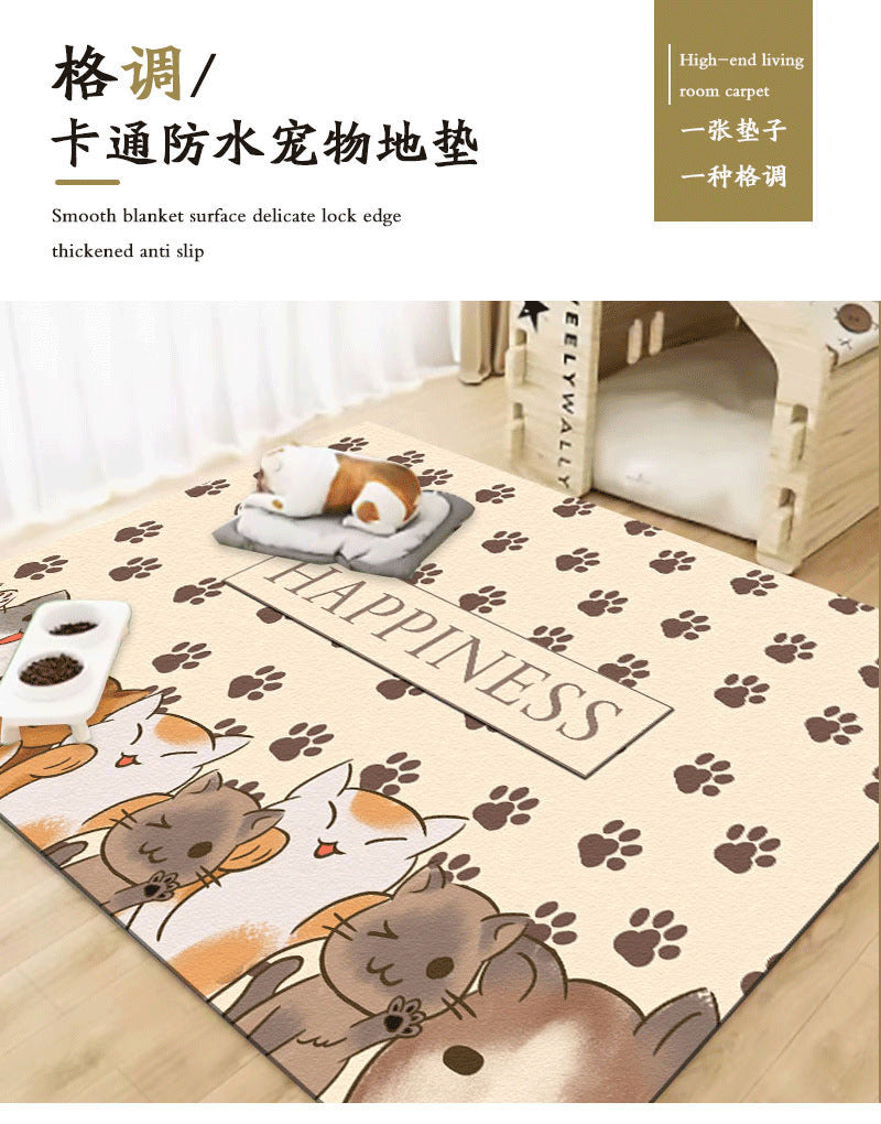 Pet wash-free floor mat waterproof and urine-proof pvc Dog Anti-Slip Mat Cooling Dog Fence Dog Cat Leather Floor Mat