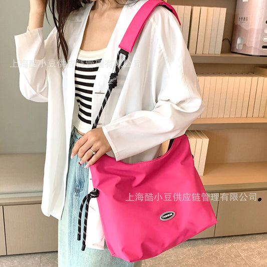 Fashion Simple Crossbody Bag for Women, Large Capacity Lazy Style Single Shoulder Tote Bag, Korean Version Versatile Commuting