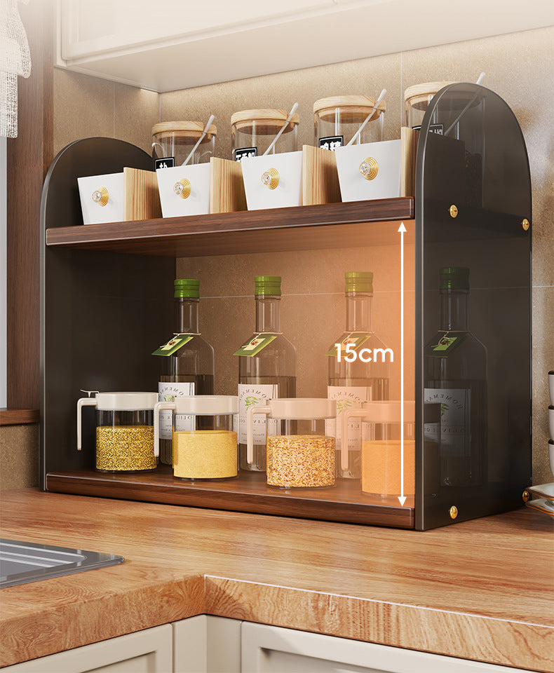 Kitchen Spice Rack Countertop Multifunctional Seasoning Storage Box Small Multi-layer Various Magic Rack on Stove
