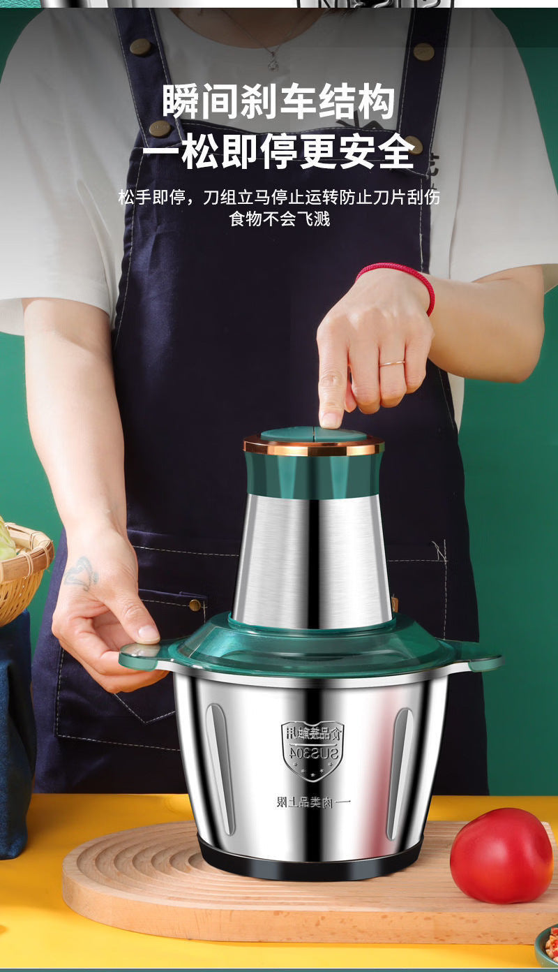 Yiduomi Household Meat Grinder3L Stainless Steel Electric Meat Grinder Wholesale Commercial Small Vegetable Chopper Kitchen Processor