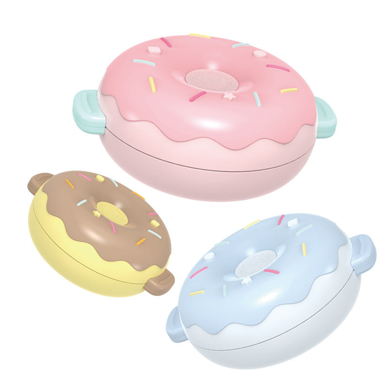 goryeobaby Children's Stainless Steel Plate Baby Suction Bowl Water-Insulated Bowl Baby Divided Plate Baby Food Utensils