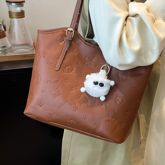 Women's High-Grade Bag2025Spring Birthday Gift Puppy Tote Bag Large Capacity Women's Bag Commuting Crossbody Bag