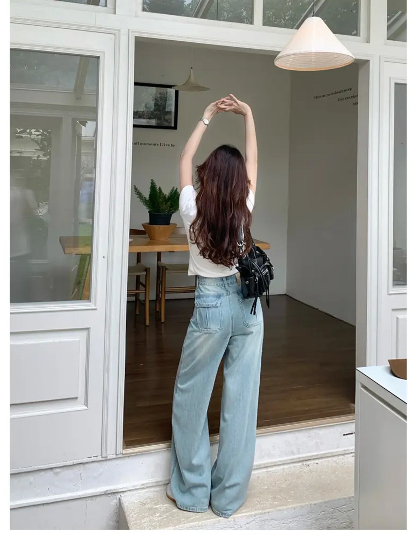 DUOXINIU/Duo Xi Niu/DaLin Summer Thin Jeans for Women, Slim Fit Scimitar Pants, Loose Fit, Leg-Lengthening