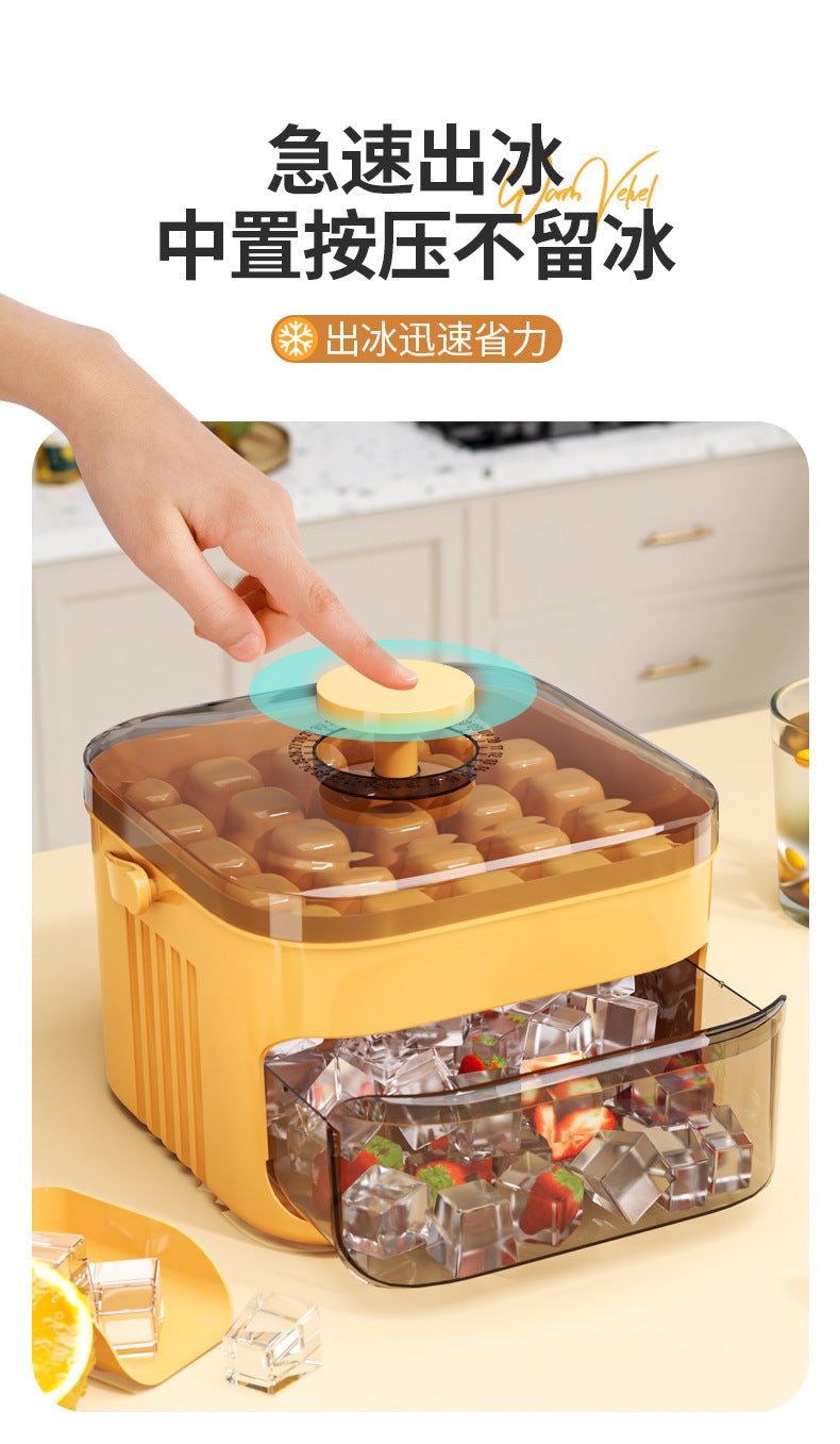 Home Easy Release Quick Freeze One-Click Press Ice Tray Ice Cube Mold Home Ice Box Storage Frozen Ice Cube Model