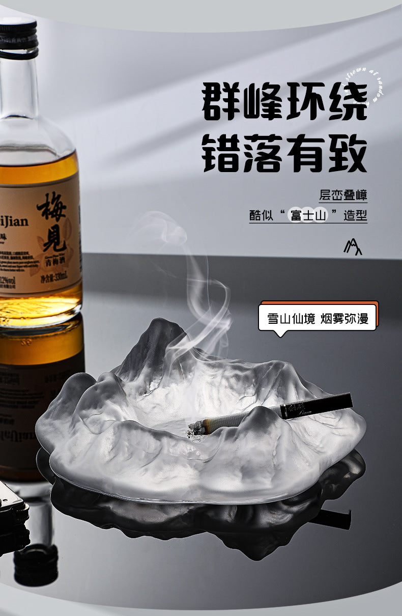 Internet Celebrity Light Luxury Iceberg Ashtray Home Coffee Table Cigar Ashtray Nordic Office Desktop Ornament Decoration Anti-Fly Ash