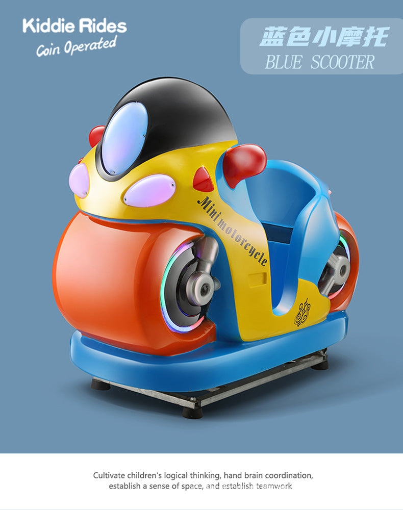 New Model Children's Coin-Operated QR Code Electric Airplane Motorcycle Police Car Rocking Car Commercial Fiberglass Swing Machine Game Machine
