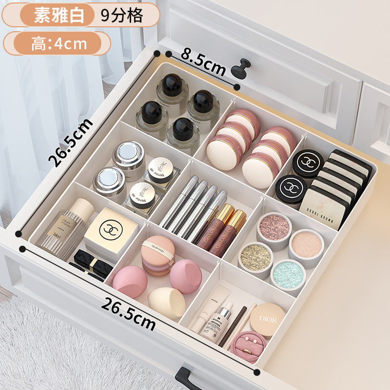 Drawer Divider Storage Box Expandable Dressing Table Cosmetics Kitchen Tableware Desktop Miscellaneous Organizer Box