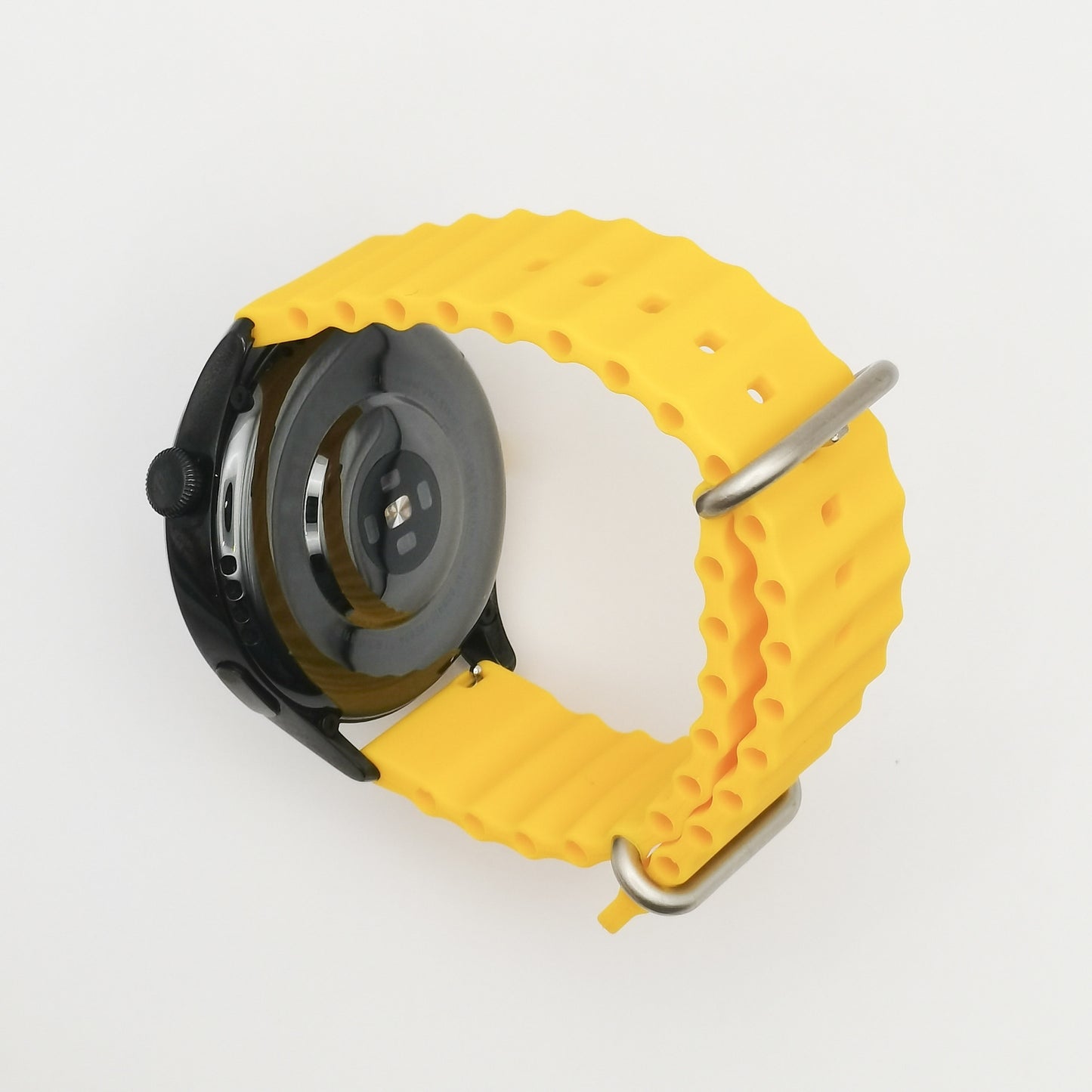 Wholesale new model compatible with Samsung Huawei watch Ocean Silicone Strap Official Same Style Solid Color Double Buckle Silicone Strap