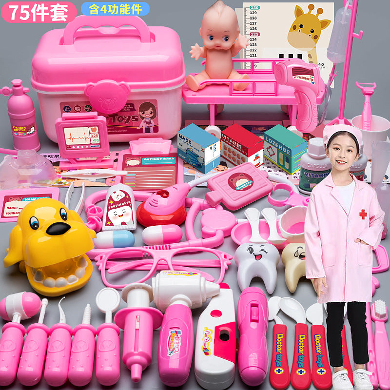 Children's Doctor Toy Set Tools Medical Kit Boys and Girls Pretend Play Nurse Injection Stethoscope Baby