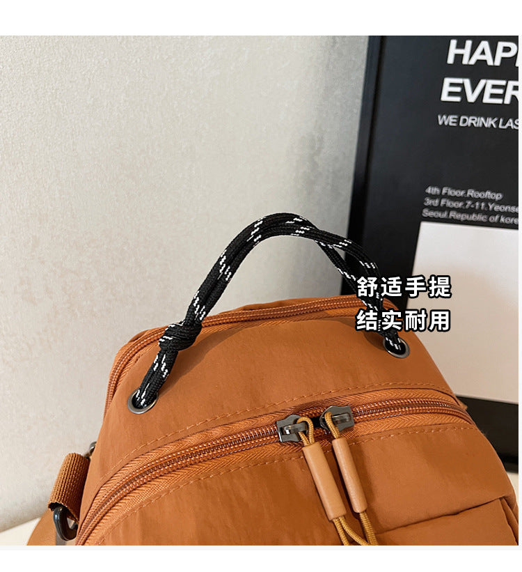 Cross-Border New Japanese Style Shell Small Backpack for Women, Commuting Versatile Crossbody Shoulder Bag, Fashionable Casual Mini Backpack